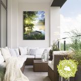 Artland Wandbild »Angelsteg am Morgen«, Gewässer, (1 St.), als Alubild, Outdoorbild, Leinwandbild, Poster, Wandaufkleber