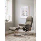Stressless® Relaxsessel »Sunrise«, (Set, Relaxsessel mit Hocker), mit Hocker, mit Cross Base, Größe S, M & L, Holzakzent Eiche