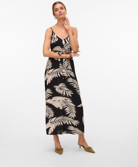 Vero Moda Spaghettikleid »VMEASY JOY SLIT MAXI V-NECK DRESS WV GA«