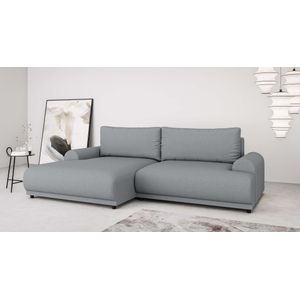 INOSIGN Ecksofa »Marsby, mit Bettfunktion und Bettkasten, Maße: B/H/T 242/65/145 cm«, L-Form mit Wellenunterfederung, Recamiere links oder rechts bestellbar