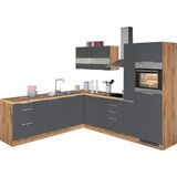 KOCHSTATION Winkelküche »KS-Luhe«, Stellbreite 240x270 cm, wahlweise mit oder ohne E-Geräten, MDF-Fronten