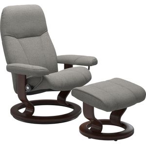 Stressless® Relaxsessel »Consul«, (Set, Relaxsessel mit Hocker), mit Hocker, mit Classic Base, Größe M, Gestell Braun