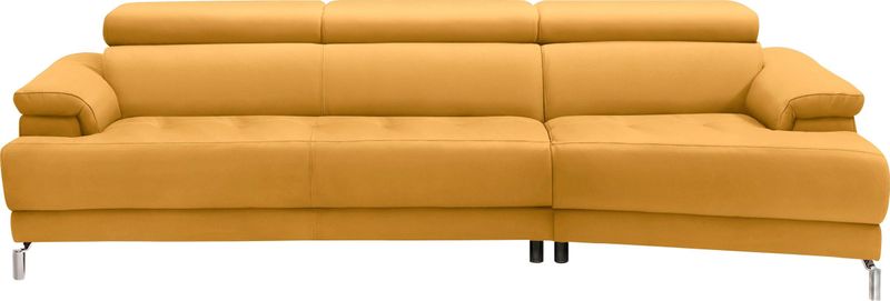 Egoitaliano Ecksofa »Soul, extravagantes Designsofa, Megasofa, super bequem, tolle Details«, mit Trapez-Abschlußelement, inkl verstellbarer Kopfteile