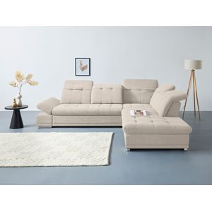 COTTA Ecksofa »Holiday L-Form mit Sitztiefen-, Armteil- und Kopfteilverstellung«, wahlweise mit Bettfunktion inkl. Bettkasten