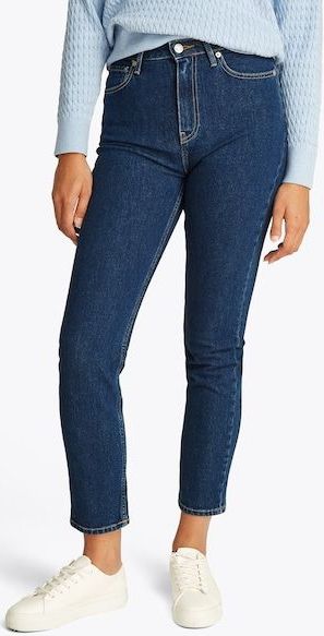 Tommy Hilfiger Slim-fit-Jeans »Slim Cigarette High Waist«, mit Logo-Badge, in blauer Waschung