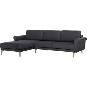 Creation BY ROLF BENZ Ecksofa »CR.450, Designecksofa, L-Form«, Armlehne Schnecke modern Landhaus, Breite 262 cm, Fuß Nussbaum