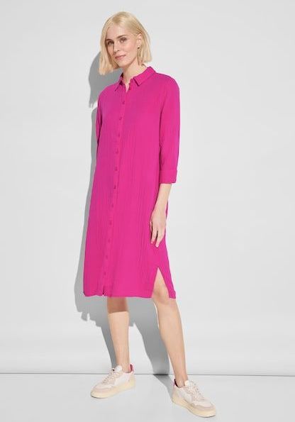 STREET ONE Hemdblusenkleid, mit Struktur