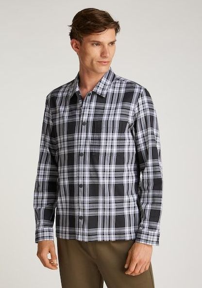 Calvin Klein Karohemd »TWILL CHECK SNAPS OVERSHIRT«, mit Logoprint