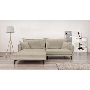 INOSIGN Ecksofa »ALEXANDRIA mit Recamiere rechts oder links bestellbar, moderne Bezüge«, L-Form mit Wellenunterfederung, Maße: B/H/T 246/86/190 cm