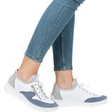 Rieker Slip-On Sneaker, Slipper, Freizeitschuh mit kontrastfarbenen Besätzen