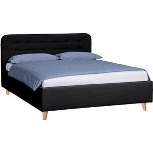 TOM TAILOR HOME Polsterbett »NORDIC BED«, mit Knopfheftung im Kopfteil, Füße Buche natur