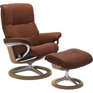 Stressless® Relaxsessel »Mayfair«, (Set, Relaxsessel mit Hocker), mit Hocker, mit Signature Base, Größe S, M & L, Gestell Eiche