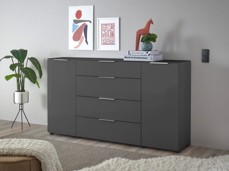 HBZ Kommode »Santorin, BxHxT 180x99x40 cm«, (1 St.), Breite 180cm, Softclose für Türen und Schubkästen, Melaminbeschichtung