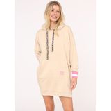 Zwillingsherz Sweatkleid »""Wild Free""«, mit Kapuze, Tasche, Leo-Detail und großer Stickerei hinten