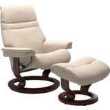 Stressless® Relaxsessel »Sunrise«, (Set, Relaxsessel mit Hocker), mit Classic Base, Größe M, Gestell Braun