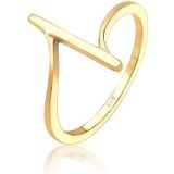 Elli Fingerring »Geo Form Geschwungen 925 Sterling Silber«