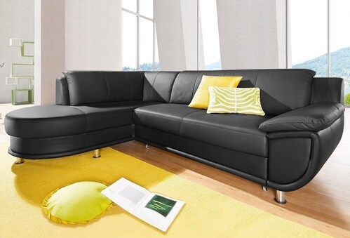 TRENDMANUFAKTUR Ecksofa »Rondo, L-Form«, wahlweise mit Federkern, wahlweise mit Bettfunktion