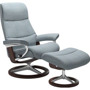 Stressless® Relaxsessel »View«, (Set, Relaxsessel mit Hocker), mit Signature Base, Größe L,Gestell Braun