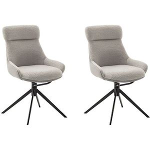 MCA furniture Esszimmerstuhl, Feingewebe, (2er-Set), drehbar 360°, Dreh- & Schwingfunktion, Sitzhöhe ca. 50 cm