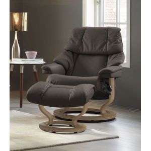 Stressless® Relaxsessel »Reno«, (Set, Relaxsessel mit Hocker), mit Hocker, mit Classic Base, Größe S, M & L, Gestell Eiche