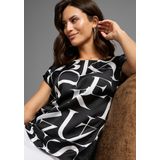 Laura Scott Shirtbluse, mit Buchstaben-Druck auf leichtglänzendem Satin - NEUE KOLLEKTION