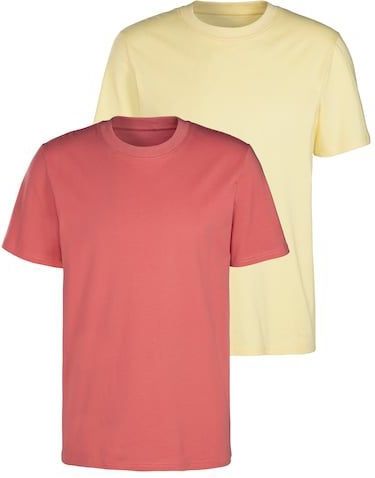 KangaROOS T-Shirt, (2er-Pack), Freizeitshirt mit Kurzarm, Rundhals aus reine Baumwolle