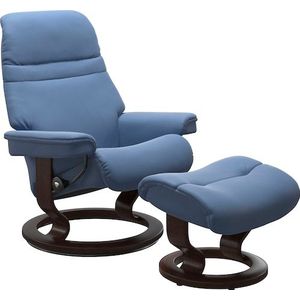 Stressless® Relaxsessel »Sunrise«, (Set, Relaxsessel mit Hocker), mit Classic Base, Größe M, Gestell Braun
