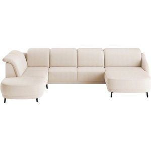 sit&more Wohnlandschaft »Blues U-Form«, inkl. Kopfteilverstellung, wahlweise mit Klapptisch und USB