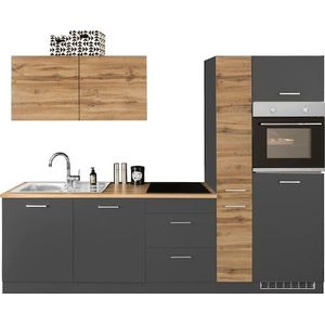 KOCHSTATION Küchenzeile »KS-Kehl«, ohne E-Geräte, Breite 270 cm, für Kühlschrank und Geschirrspüler