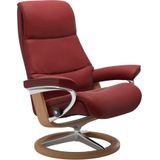 Stressless® Relaxsessel »View«, (Set, Relaxsessel mit Hocker), mit Signature Base, Größe S,Gestell Eiche