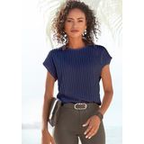 LASCANA Kurzarmshirt, mit Biesenstruktur, bügelfreies T-Shirt aus moderner Strukturware