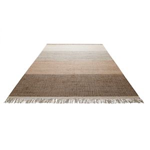 Green Looop Teppich »Vito GL-82305«, rechteckig, 4 mm Höhe, Naturfaser Teppich aus 80% Jute 20% Baumwolle, mit Fransen, Wohnzimmer