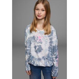 KIDSWORLD Fledermausshirt »Batik-Optik Shirt«, Langarm, mit Gummizug am Saum, stylischer Aufdruck