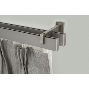 GARESA Innenlaufschiene »FLAT«, 2 läufig-läufig, Wunschmaßlänge, Rechteckprofil, Wandmontage, perfekter Lauf, modern, verlängerbar