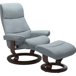 Stressless® Relaxsessel »View«, (Set, Relaxsessel mit Hocker), mit Classic Base, Größe S,Gestell Braun