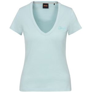 BOSS ORANGE V-Shirt »Eslane Premium Damenmode«, mit Logoschriftzug