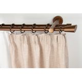 GARESA Gardinenstange »CLASSICO MOLIS«, 2 läufig-läufig, Wunschmaßlänge, Vorhanggarnitur, verlängerbar, Wandmontage, Keil, mit Ringe und Haken