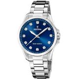 Festina Solaruhr »Solar Energy«, Armbanduhr, Damenuhr, Edelstahlarmband