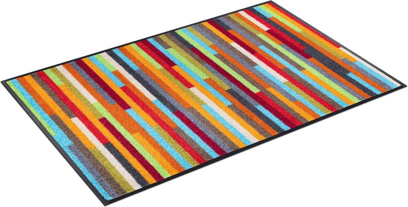 wash+dry by Kleen-Tex Fußmatte »Mikado Stripes«, rechteckig, 7 mm Höhe, Schmutzfangläufer, modernes Streifen Design, rutschhemmend, waschbar