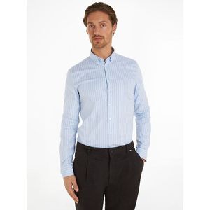 Calvin Klein Langarmhemd »OXFORD 2 TONES STRIPE SLIM SHIRT«, mit Knopfleiste