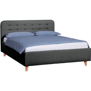 TOM TAILOR HOME Polsterbett »NORDIC BED«, mit Knopfheftung im Kopfteil, Füße Buche natur