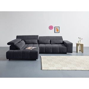 COTTA Ecksofa »Orion L-Form«, mit Ottomane, inklusive verstellbarer Kopfstützen und 5 Nierenkissen