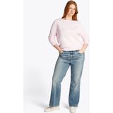 Tommy Hilfiger Curve Strickpullover »CRV CO JERSEY STITCH LS B-NK SWT«, in Großen Größen, Logostickerei