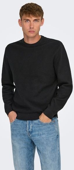 ONLY & SONS Rundhalspullover »ONSTONY DS 12 LS WAFFLE CREW KNIT«
