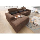 DOMO collection Ecksofa »Brandon Sitzbelastung 140 kg, große Ausführung, B/T/H: 289/177/80 cm«, mit Kopfteilverstellung, wahlweise Sitztiefenverstellung, L-Form