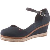 Tommy Hilfiger Spangenpumps »BASIC CLOSED TOE MID WEDGE«, Riemchensandale, Keilabsatz, Sommerschuh, mit verstellbarer Schnalle