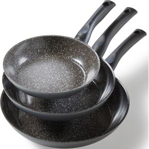 STONELINE Pfannen-Set »CERAMIC«, Aluminium, (Set, 3 tlg., je 1 Bratpfanne Ø 20/24/28 cm, H: 4,5/5/5,5 cm, - 1,0/1,7/2,7 l), Induktion