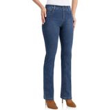 wonderjeans Bootcut-Jeans, Figurbetonte Form mit leicht ausgestelltem Bein