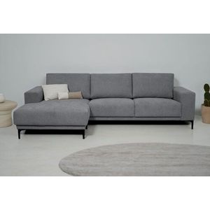 Places of Style Ecksofa »Xander, L-Form,«, Breite 280 cm, Soft-Touch Chenille, schwarze Metallfüßen