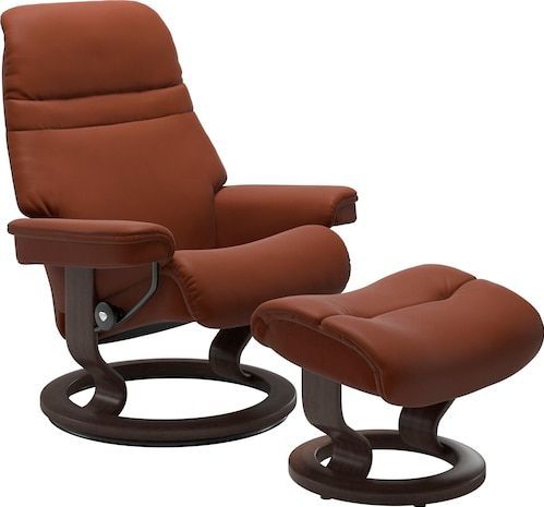 Stressless® Relaxsessel »Sunrise«, (Set, Relaxsessel mit Hocker), mit Classic Base, Größe M, Gestell Wenge